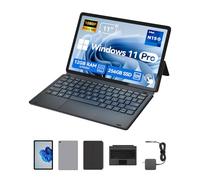 BNCF Laptops 2-en-1 de 11 Pulgadas, PC con Pantalla Táctil Win 11 Compatible con Twin Lake N150, 12GB de RAM 256GB SSD, Tablet FHD 1920x1200 USB-C/HDMI con Teclado Magnético y Soporte Plegable