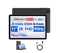 BNCF Tablet 11 Pulgadas Android 15, Helio G100 Octa-Core 16GB+128GB (1TB TF) Bpad 11 FHD 1920×1200 IPS 90Hz Widevine L1, 7000mAh 5MP+8MP Cámara, 4G LTE+2,4G/5G WiFi+BT5,0+GPS con Funda Protectora
