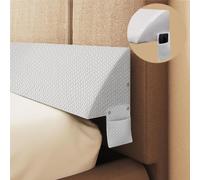 BNCKTRD Cojín en cuña para cama, relleno de columnas de cama, colchón, relleno entre cabecero y colchón, color blanco marfil, 150 x 25 x 15 cm