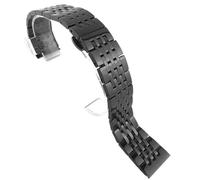 BNCXMO 17 18 19 21 22 20 mm 22 mm Correa de acero inoxidable Hombres Mujeres Metal de metal sólido Release rápido Butterfly Hebla Braceleta de cinturón de cinturón