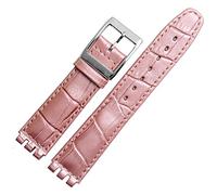 BNCXMO 17 mm de 19 mm Correa de muñeca de cuero de ternero para relojes Mujeres Mujeres Pulsero de cocodrilo Accesorios de banda de vigilancia