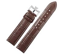 BNCXMO 19 mm 20 mm 21 mm 22 mm Reemplazo de banda de reloj de cuero genuino para patrimonio VC Black Blue Brown Cow Wide (Color: 25-12 mm, tamaño: 22 mm)