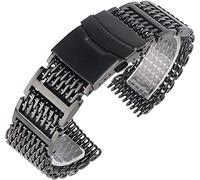 BNCXMO 20/22/24 mm de malla de acero inoxidable de acero inoxidable pulsera de reemplazo de correa