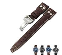 BNCXMO 20 mm de 21 mm 22 mm italiano Caja de velo de veloz Black Blue Brown Band para IWC Pilot Mark Portugieser Portofino Watchands