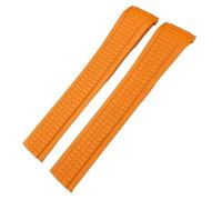 BNCXMO 21 mm Versión más alta Banda de vigilancia de goma fluoria para Patek 5164A 5167A Aquanaut Philippe PP Orange Brown Strism Silicone Start