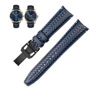 BNCXMO 22 mm 20 mm Genuine Leather Watchband Fit para IWC IW503312 IW500713 IW3444205 Azul Vaquero Correa Men Hebilla