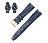 BNCXMO 22 mm 20 mm Genuine Leather Watchband Fit para IWC IW503312 IW500713 IW3444205 Azul Vaquero Correa Men Hebilla