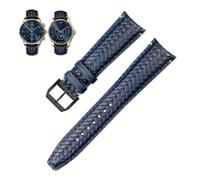 BNCXMO 22 mm 20 mm Genuine Leather Watchband Fit para IWC IW503312 IW500713 IW3444205 Azul Vaquero Correa Men Hebilla