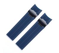 BNCXMO 22x20 mm Cinturón de banda de muñequera de muñeca de muñeca de goma suave de silicona suave de silicona marina y marina para la correa de nardín de Ulysse hebilla plegable
