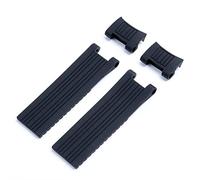 BNCXMO 22x20 mm Cinturón de banda de muñequera de muñeca de muñeca de goma suave de silicona suave de silicona marina y marina para la correa de nardín de Ulysse hebilla plegable