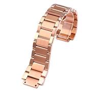 BNCXMO 27 * 19 mm Correa de acero inoxidable Plata para la pulsera de cinturón de reloj