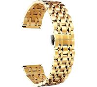 BNCXMO 316L Banda de reloj de acero inoxidable Banda de reemplazo de alta gama 6 Color para mujeres Men Gold, plata, negro, oro rosa, tonelada de oro