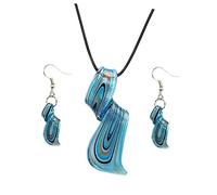 BNCXMO Accesorios Collar Pendiendo para mujeres Pendientes de piedras preciosas para mujeres Collar colgante azul