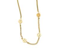 BNCXMO Accesorios Collar preppy para mujeres y niñas, lindo collar de encanto sonriente carmas sonrientes con cuentas, collares de cara sonriente, collares preppy para chicas adolescentes vacaciones