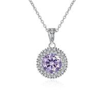BNCXMO Accesorios de joyería para niñas 1CT Moissanite Corte Redondo D Collar Colgante de Diamantes para Mujeres Decoraciones