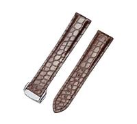 BNCXMO Alligator de banda de cuero genuino para Omega 300,300m, 600,007 Correa de reloj de 18 mm a 24 mm Crocodile Correa para hombres y mujeres