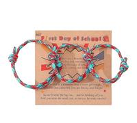 BNCXMO Atuendos de regreso a la escuela Primer día de pulsera de la escuela Regalos de regreso a la escuela Mommy y yo pulseras lindas pulseras de arcilla para madre hija