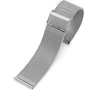BNCXMO Banda de reloj de acero inoxidable 8/10/12/13/14/15/16/17/18/19/20/12/22/23/24 mm Banda de vigilancia de malla plateada 304 Correa de acero inoxidable (color: oro, tamaño: 21 mm)