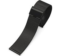 BNCXMO Banda de reloj de acero inoxidable 8/10/12/13/14/15/16/17/18/19/20/12/22/23/24 mm Banda de vigilancia de malla plateada 304 Correa de acero inoxidable (color: oro, tamaño: 21 mm)