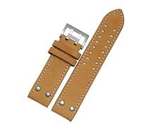BNCXMO Banda de reloj de cuero genuina para Hamilton H760250 H77616533 Correas de vigilancia de la marca de la pulsera 20 mm 22 mm con bull -