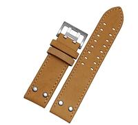 BNCXMO Banda de reloj de cuero genuino para Hamilton H760250 H77616533 Correas de vigilancia de la marca de la pulsera 20 mm 22 mm con botón Curo
