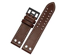 BNCXMO Banda de reloj de cuero genuino para Hamilton H760250 H77616533 Correas de vigilancia de la marca de la pulsera 20 mm 22 mm con botón Curo