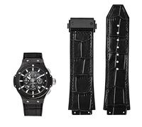 BNCXMO Banda de reloj de cuero genuino para la serie Big Bang Cowhide Strap Men Moverdban de pulsera con herramientas Accesorios Black Brown 26 * 19 mm