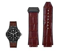BNCXMO Banda de reloj de cuero genuino para la serie Big Bang Cowhide Strap Men Moverdban de pulsera con herramientas Accesorios Black Brown 26 * 19 mm