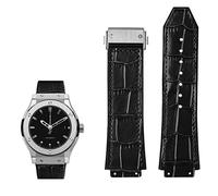 BNCXMO Banda de reloj de cuero genuino para la serie Big Bang Cowhide Strap Men Moverdban de pulsera con herramientas Accesorios Black Brown 26 * 19 mm