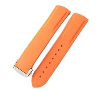 BNCXMO Banda de reloj de goma de 19 mm de 20 mm 21 mm 22 mm para IWC Pilot Mark 18 Spitfire Chronograph IW3270 IW3777 IW5010 Curved End Watch Strap