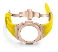 BNCXMO Banda de reloj de goma de tercera generación y estuche para Ga 2100 Relojes Strap Bisel Actualización sólida 3nd GA-2100 Banda modificada