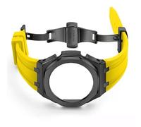BNCXMO Banda de reloj de goma de tercera generación y estuche para Ga 2100 Relojes Strap Bisel Actualización sólida 3nd GA-2100 Banda modificada