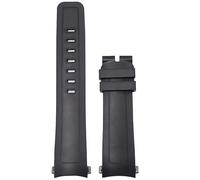 BNCXMO Banda de reloj de goma fluoro de liberación rápida para la serie Aquatimer IW356802 IW376705 IW376710 Soft Silicone Watch Strap 22 mm (color: negro-silver, tamaño: 22 mm)