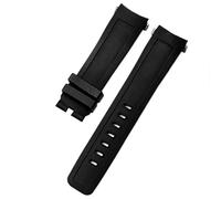 BNCXMO Banda de reloj de goma fluoro de liberación rápida para la serie IWC Aquatimer IW356802 IW376705 376710 Soft Silicone Watch Strap 22 mm (color: hebilla plateada, tamaño: 22 mm)
