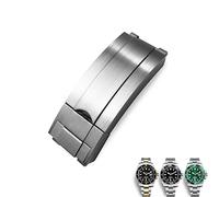 BNCXMO Banda de vigilancia de hebilla de hebilla plegable de acero de acero de acero de acero de acero de acero de acero inoxidable de 20 mm para pulsera de reloj GMT Submariner Oysterflex GMT