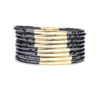 BNCXMO Bracelet para mujeres Joyas de pulseras de múltiples capas (ajustable de oro)