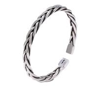 BNCXMO Bracelet S999 Pure Silver Simple Simple Men and Women Pulsera de plata Joya de cumpleaños Regalo plateado