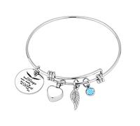 BNCXMO Braceletas de cremación para cenizas de piedra de nacimiento Urna Joya de joyas de brazalete de brazalete de cenizas como recuerdo