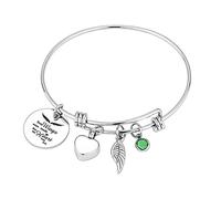 BNCXMO Braceletas de cremación para cenizas de piedra de nacimiento Urna Joya de joyas de brazalete de brazalete de cenizas como recuerdo