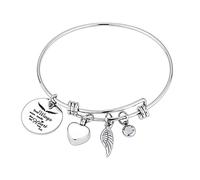 BNCXMO Braceletas de cremación para cenizas de piedra de nacimiento Urna Joya de joyas de brazalete de brazalete de cenizas como recuerdo
