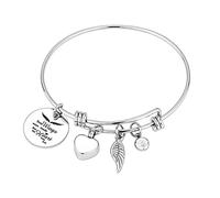 BNCXMO Braceletas de cremación para cenizas de piedra de nacimiento Urna Joya de joyas de brazalete de brazalete de cenizas como recuerdo