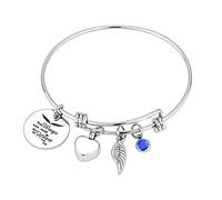 BNCXMO Braceletas de cremación para cenizas de piedra de nacimiento Urna Joya de joyas de brazalete de brazalete de cenizas como recuerdo