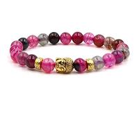 BNCXMO Braceletas de cuentas de Buda, brazalete de cuentas de oro de oro budista hombres brazalete sin toque
