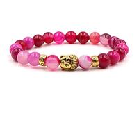 BNCXMO Braceletas de cuentas de Buda, brazalete de cuentas de oro de oro budista hombres brazalete sin toque