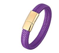 BNCXMO Braceletas para hombres Pulseras para hombres Cool Pulseras tejidas de acero inoxidable personalizado para hombres con cierre magnético, falso, sin circonía