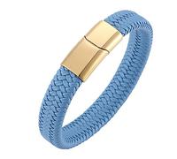 BNCXMO Braceletas para hombres Pulseras para hombres Cool Pulseras tejidas de acero inoxidable personalizado para hombres con cierre magnético, falso, sin circonía