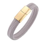 BNCXMO Braceletas para Hombres Pulseras para Hombres Cool Pulseras Tejidas de Acero Inoxidable Personalizado para Hombres con Cierre magnético, Falso, sin circonía