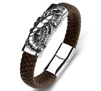 BNCXMO Braceletas surfistas para hombres, pulsera para hombres, correa de reloj retro, pulsera, acero inoxidable con cierre de hebilla