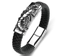 BNCXMO Braceletas surfistas para hombres, pulsera para hombres, correa de reloj retro, pulsera, acero inoxidable con cierre de hebilla