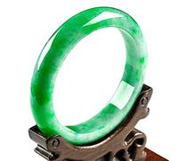 BNCXMO Brazalete birmano de jade para mujeres Green esmeralda verde esmeralda joyería natural Joyería para el regalo de la madre (tamaño: 52 mm)